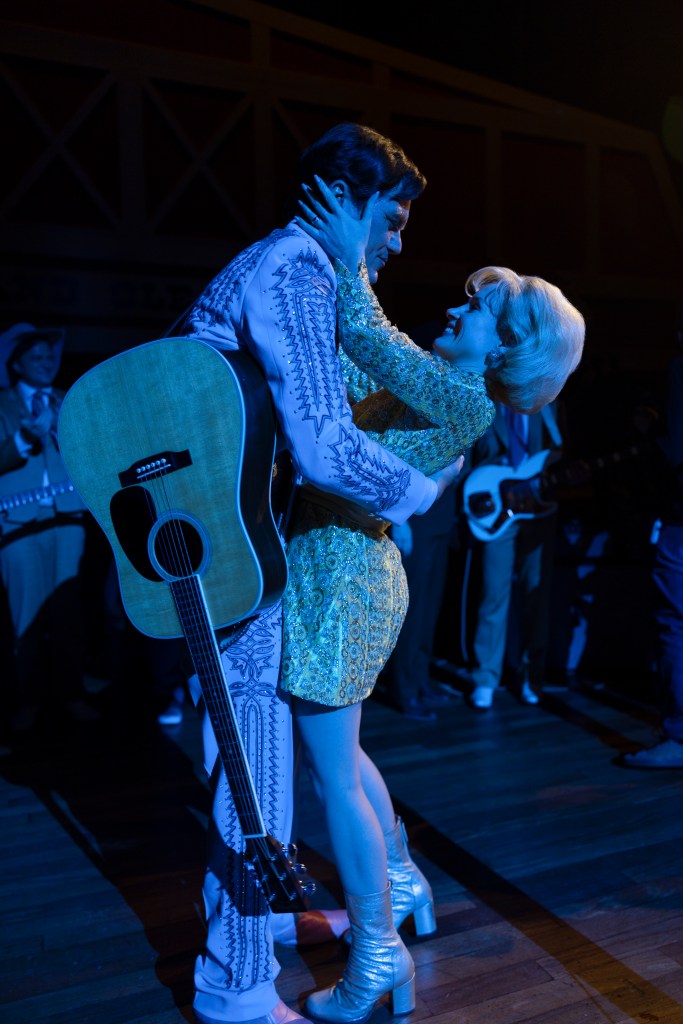Michael Shannon and Jessica Chastain in "George and Tammy"