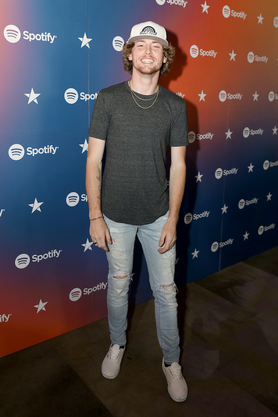 NASHVILLE, TENNESSEE - JUNE 10: Bailey Zimmerman visits Spotify House during CMA Fest at Ole Red on June 10, 2022 in Nashville, Tennessee.