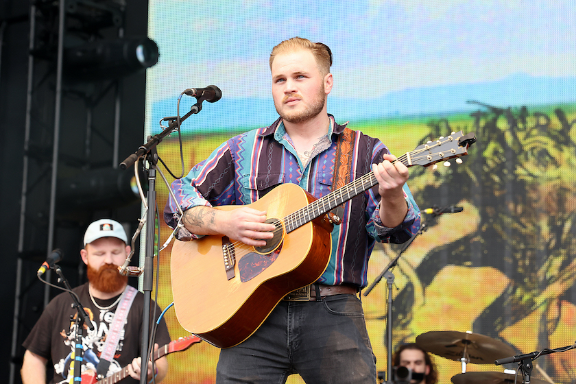 AUSTIN, TEXAS - OCTOBER 07: Zach Bryan performs in concert during the first weekend of the Austin City Limits Music Festival at Zilker Park on October 07, 2022 in Austin, Texas.