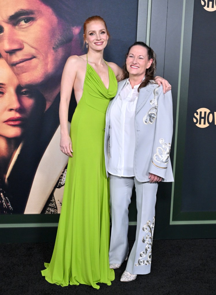 LOS ANGELES, CALIFORNIA - NOVEMBER 21: Jessica Chastain and Georgette Jones attend Showtime's "George & Tammy" Premiere Event at Goya Studios on November 21, 2022 in Los Angeles, California. 