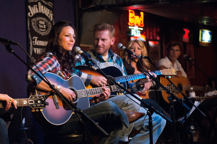 NASHVILLE, TN - APRIL 02: (L-R) Erin Enderlin, Joey Feek, Rory Feek, Tonya Lynette Stout, and Chris Caminiti performs live Station Inn during the Tin Pan South festival on April 2, 2013 in Nashville, Tennessee.