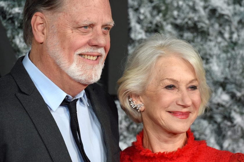 LONDON, ENGLAND - DECEMBER 15: Actress Helen Mirren (R) and husband Taylor Hackford attend the European Premiere of "Collateral Beauty" at Vue Leicester Square on December 15, 2016 in London, England.