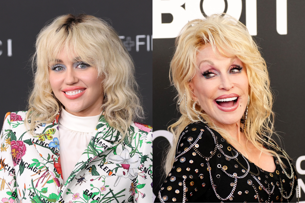 Miley Cyrus and Dolly Parton