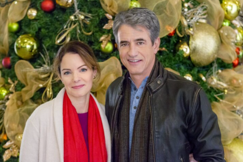 Kimberly Williams-Paisley and Dermot Mulroney in 'The Christmas Train'