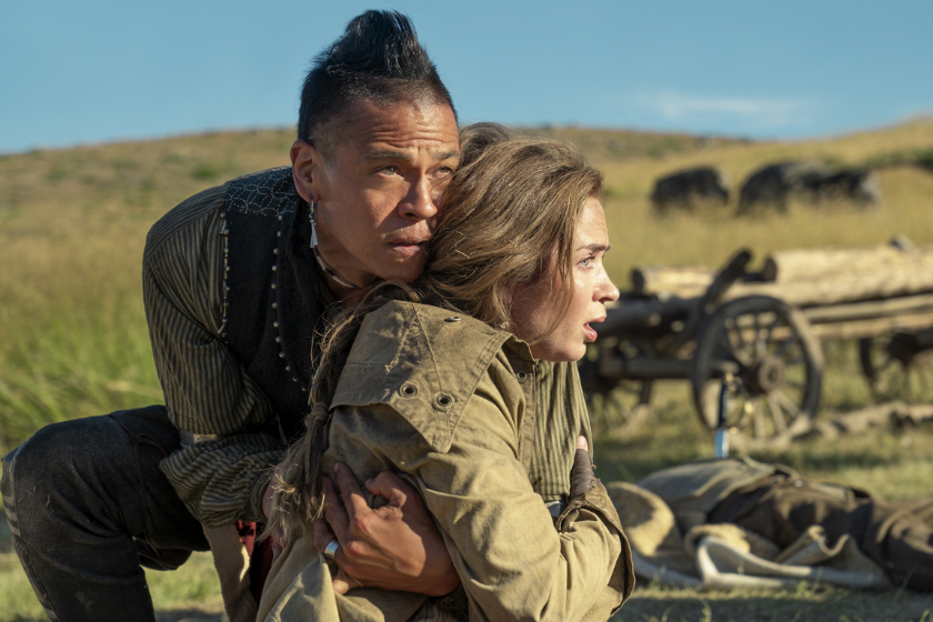 Chaske Spencer and Emily Blunt in The English (2022)