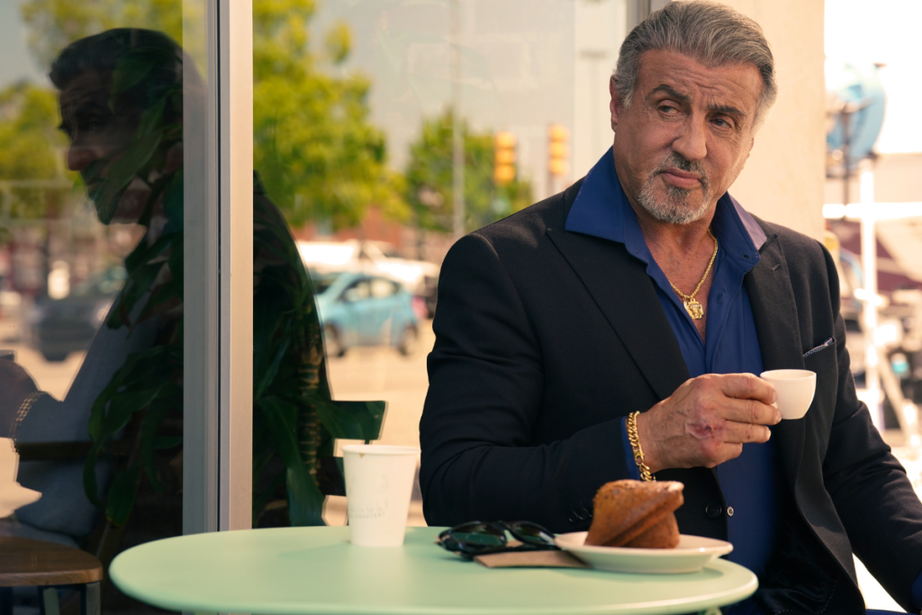 Sylvester Stallone as Dwight "The General" Manfredi of the Paramount+ original series TULSA KING