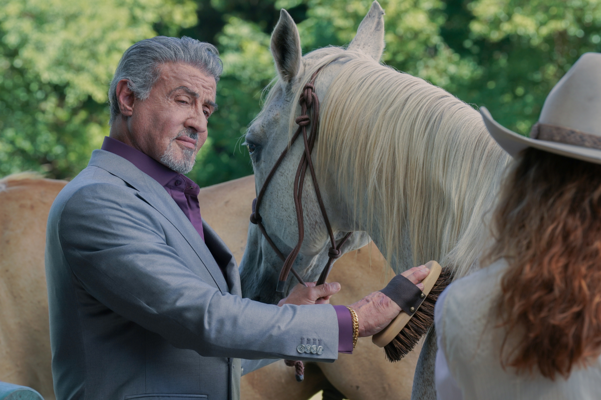 Sylvester Stallone as Dwight "The General" Manfredi of the Paramount+ original series TULSA KING