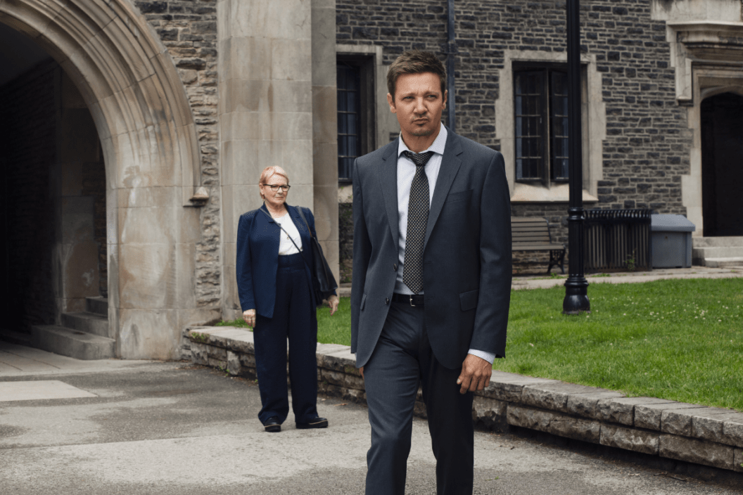 Dianne Weist as Mariam and Jeremy Renner as Mike of the Paramount+ series MAYOR OF KINGSTOWN