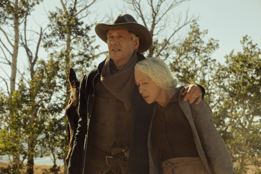Harrison Ford as Jacob Dutton and Helen Mirren as Cara Dutton of the Paramount+ series 1923