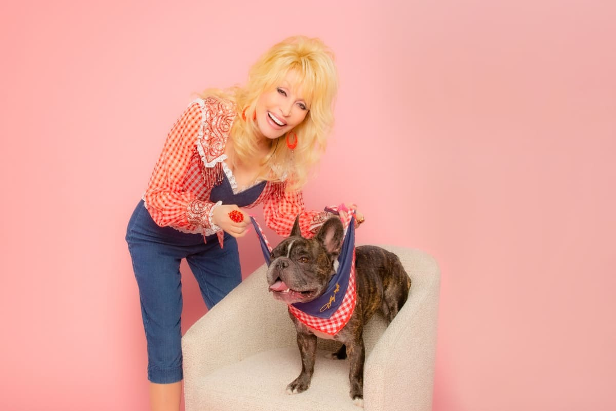 Dolly Parton with God-Dog Billy the Kid