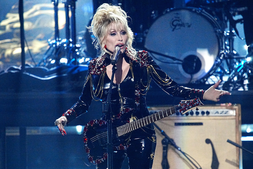 Dolly Parton performs at the 2022 Rock & Roll Hall of Fame Induction Ceremony