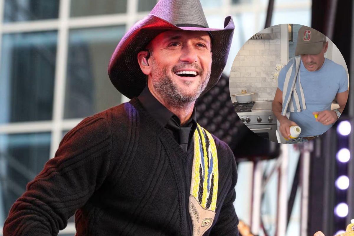 Tim McGraw performs onstage/ Tim McGraw makes beignets on Instagram