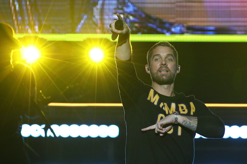 NEW YORK, NEW YORK - FEBRUARY 01: Brett Young performs on stage during the "Chapters" tour at Hammerstein Ballroom on February 01, 2020 in New York City.