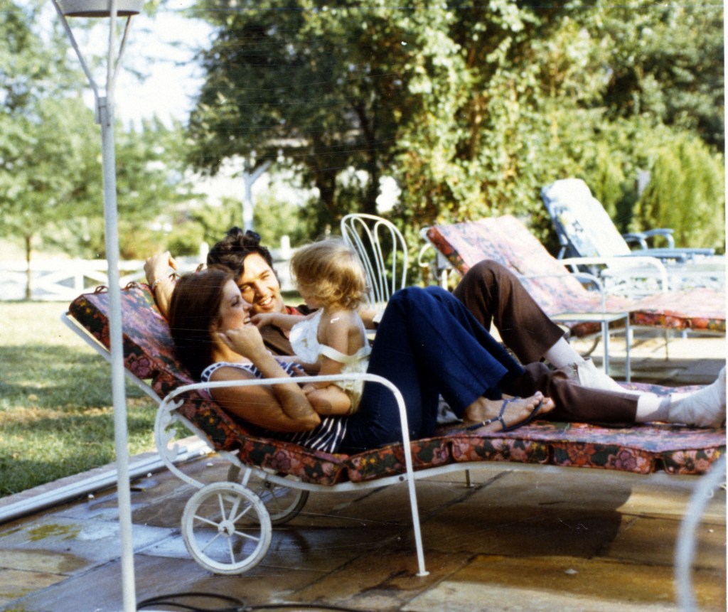 Priscilla Presley, Lisa Marie Presley & Elvis Presley in Hawaii, California