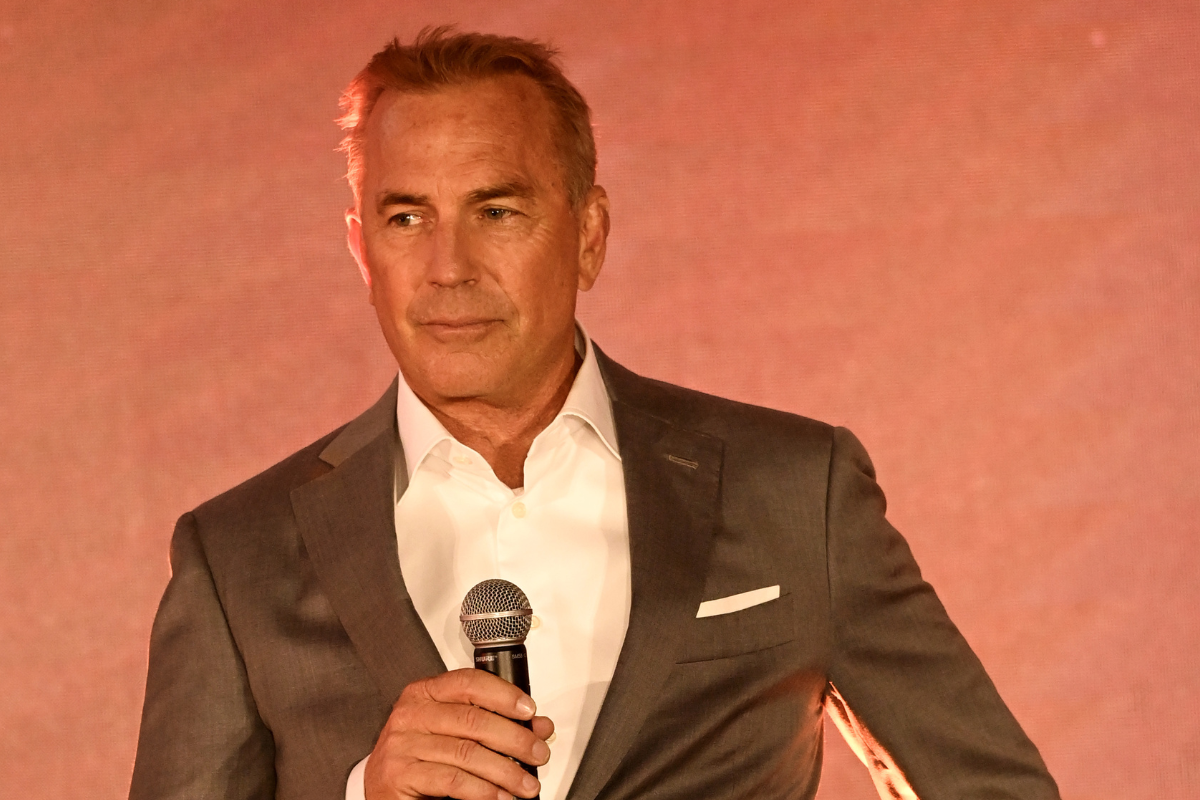 Kevin Costner speaks onstage during the Paramount+ UK launch at Outernet London on June 20, 2022 in London, England.