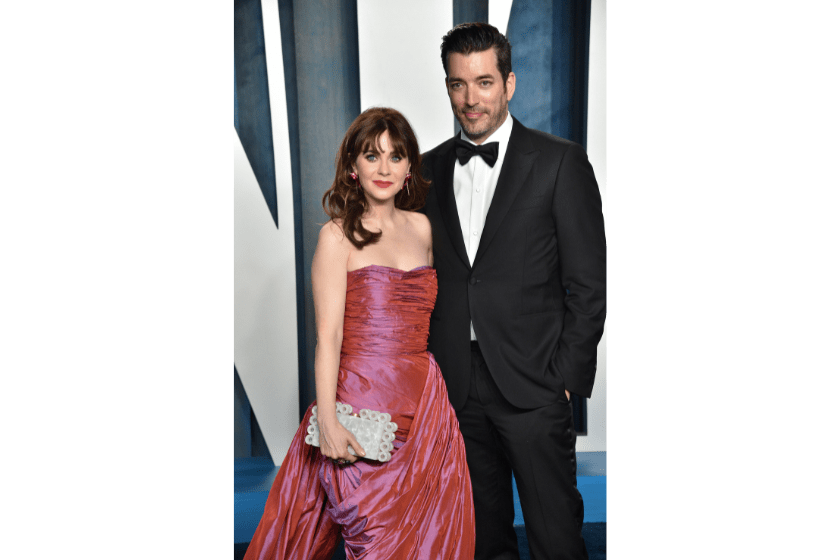 zooey deschanel and jonathan scott 2022 vanity fair oscar party