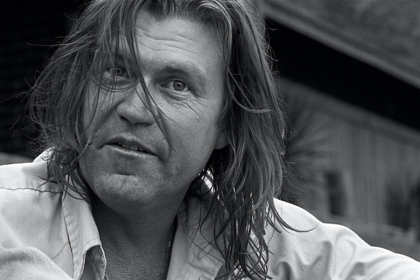MACON, GA - AUGUST 20: Capricorn recording artist and songwriter Billy Joe Shaver relaxes at the 5th annual Capricorn Barbecue at Phil Walden's Lakeside Park on August 20, 1976 in Macon, Georgia.