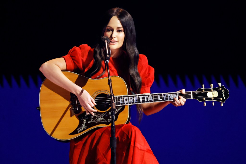 LOS ANGELES, CALIFORNIA - FEBRUARY 05: Kacey Musgraves performs onstage during the 65th GRAMMY Awards at Crypto.com Arena on February 05, 2023 in Los Angeles, California.