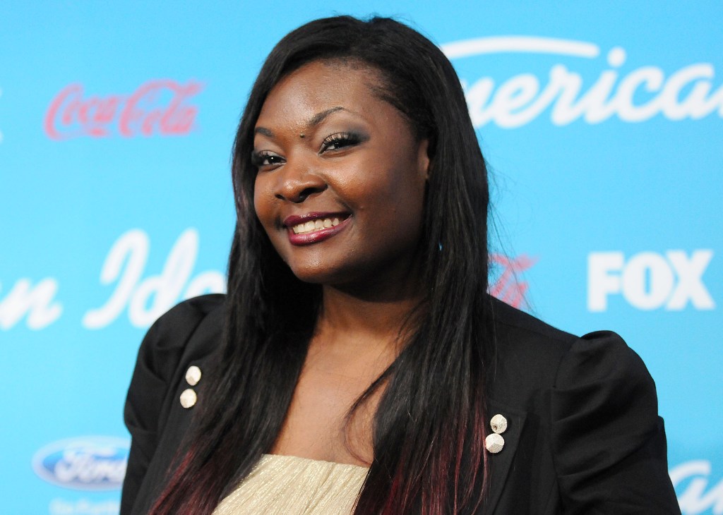 LOS ANGELES, CA - MARCH 07: Singer Candice Glover attends the American Idol finalists event at The Grove on March 7, 2013 in Los Angeles, California. 