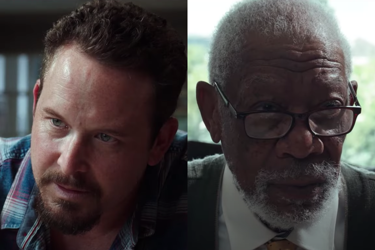 Cole Hauser and Morgan Freeman in 'The Ritual Killer' (Screen Media Films/YouTube)