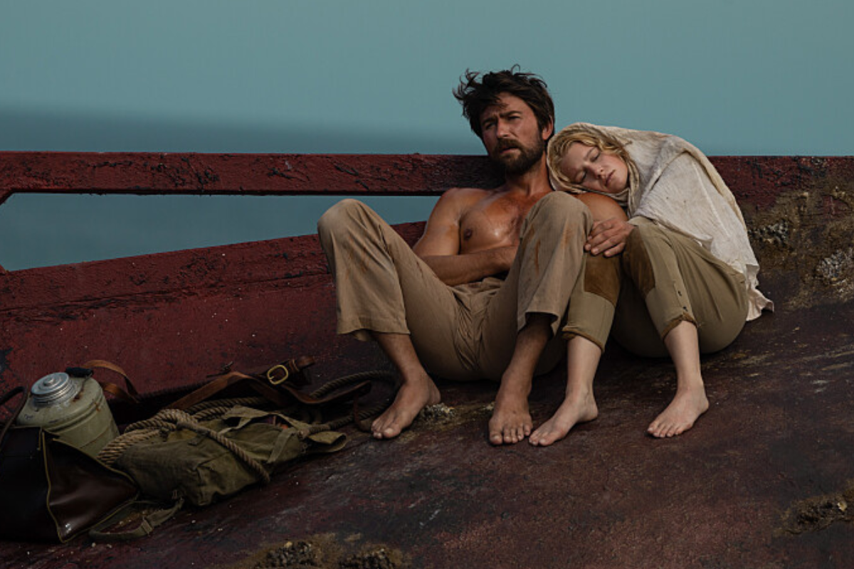 Brandon Sklenar as Spencer and Julia Schlaepfer as Alexandra of the Paramount+ series 1923. Photo Cr: Emerson Miller/Paramount+ © 2022 Viacom International Inc. All Rights Reserved.