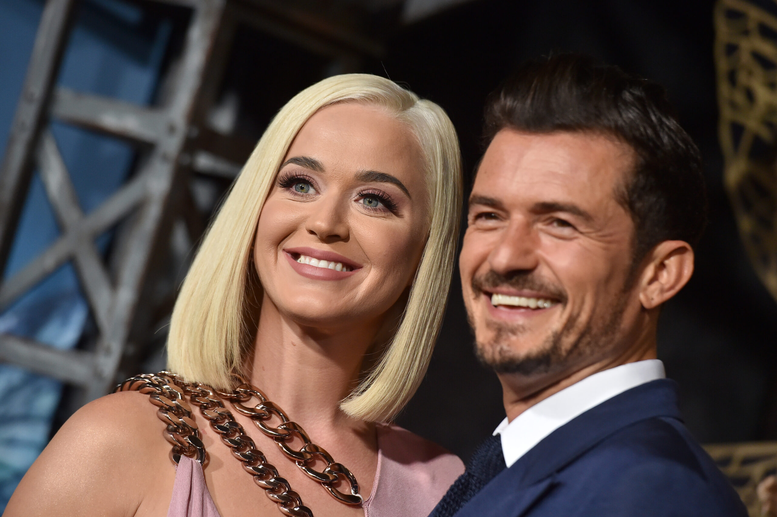 HOLLYWOOD, CALIFORNIA - AUGUST 21: Katy Perry and Orlando Bloom attend the LA Premiere of Amazon's "Carnival Row" at TCL Chinese Theatre on August 21, 2019 in Hollywood, California.