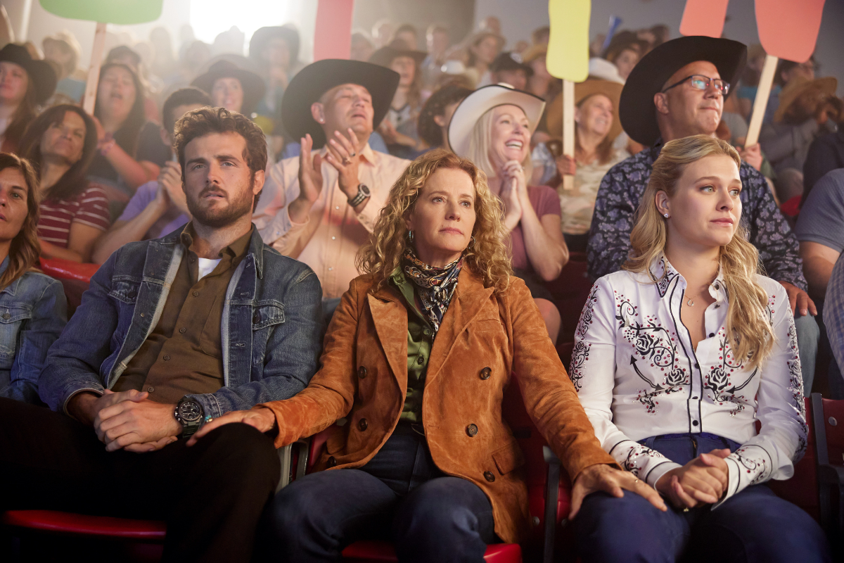 Beau Mirchoff, Nancy Travis, Tiera Skovbye in Hallmark series 'Ride'