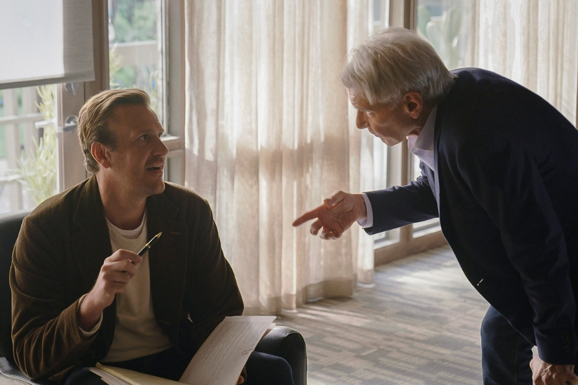 Jason Segel and Harrison Ford in "Shrinking," now streaming on Apple TV+.