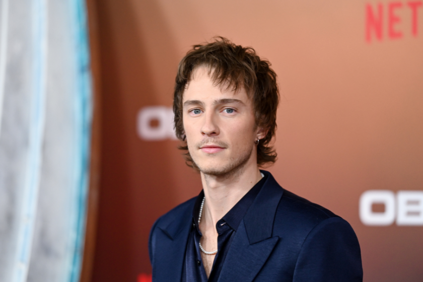 Drew Starkey at the Los Angeles premiere of "Outer Banks" season 3 held at Regency Village Theatre on February 16, 2023 in Los Angeles, California