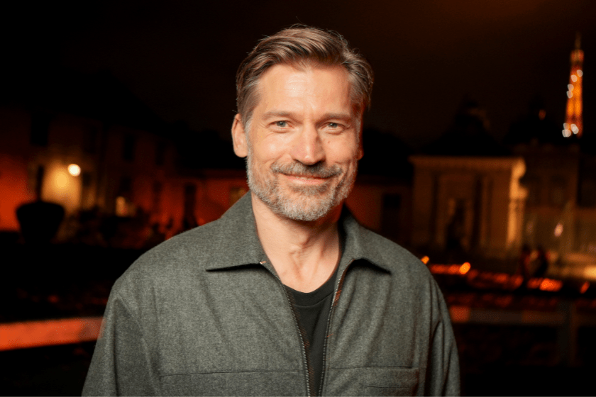 Nikolaj Coster-Waldau poses backstage prior to the "Le Defile Walk Your Worth" By L'Oreal Paris Womenswear Spring/Summer 2023 show as part of Paris Fashion Week on October 02, 2022 in Paris, France