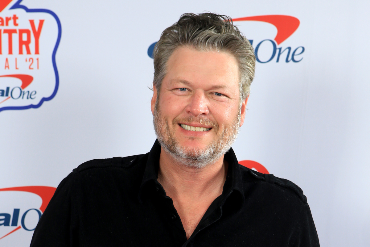 AUSTIN, TEXAS - OCTOBER 30: Blake Shelton poses backstage during the 2021 iHeartCountry Festival Presented By Capital One at The Frank Erwin Center on October 30, 2021 in Austin, Texas. Editorial Use Only.