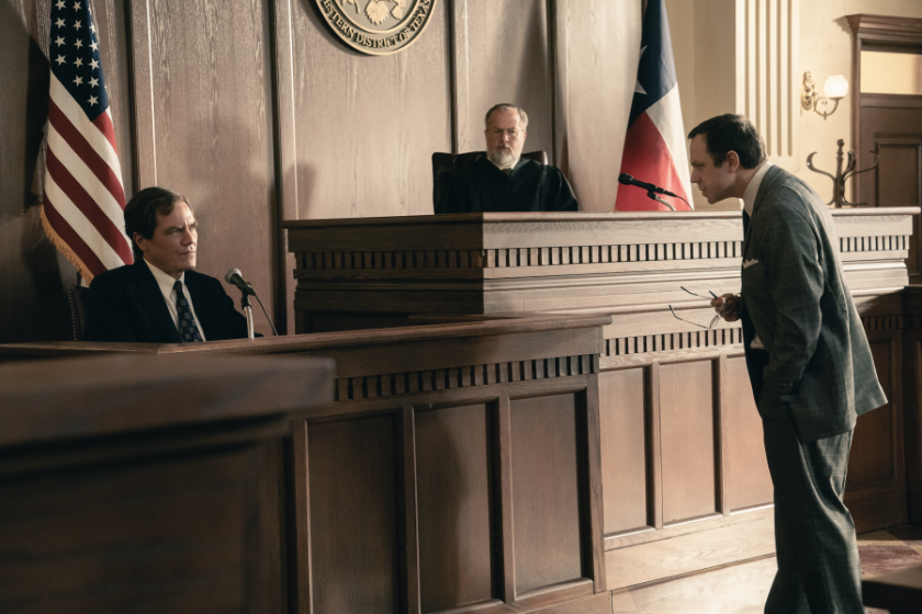 Michael Shannon takes the stand as Gary Noesner in Waco: The Aftermath 