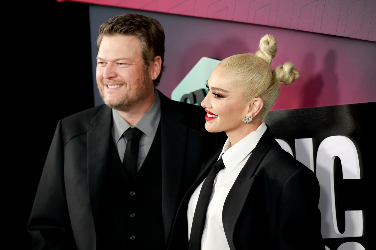 Blake Shelton and Gwen Stefani attend the 2023 CMT Music Awards at Moody Center on April 02, 2023 in Austin, Texas