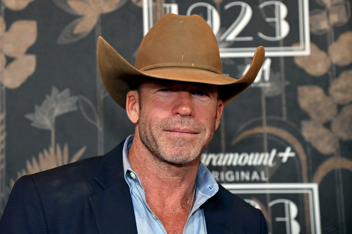 Taylor Sheridan attends the "1923" Las Vegas premiere screening the Encore Theater at Wynn Las Vegas on December 03, 2022 in Las Vegas, Nevada