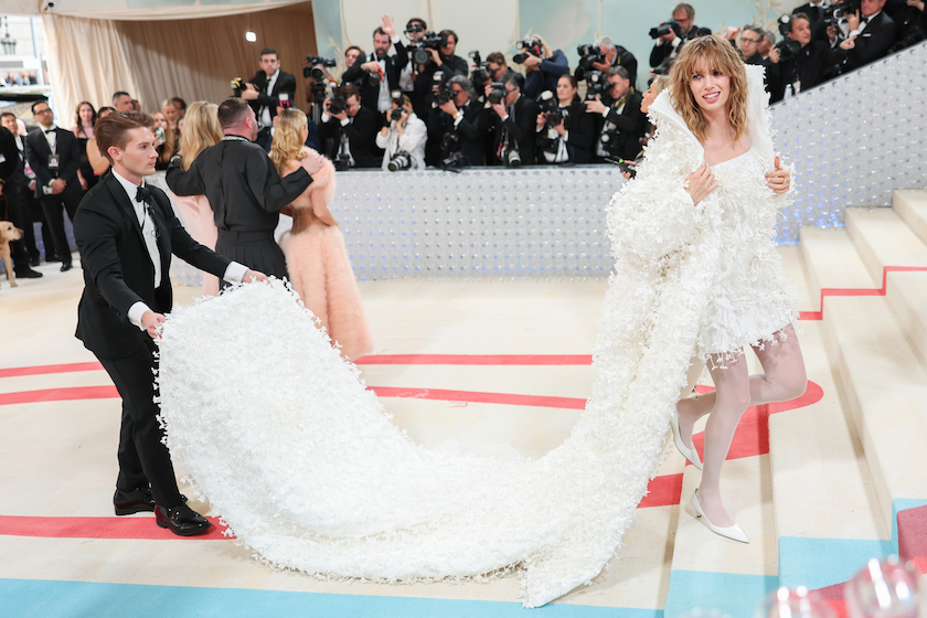 Maya Hawke at the 2023 Met Gala: Karl Lagerfeld: A Line of Beauty held at the Metropolitan Museum of Art on May 1, 2023 in New York, New York. 