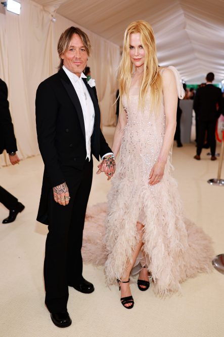 NEW YORK, NEW YORK - MAY 01: (L-R) Keith Urban and Nicole Kidman attend The 2023 Met Gala Celebrating "Karl Lagerfeld: A Line Of Beauty" at The Metropolitan Museum of Art on May 01, 2023 in New York City.