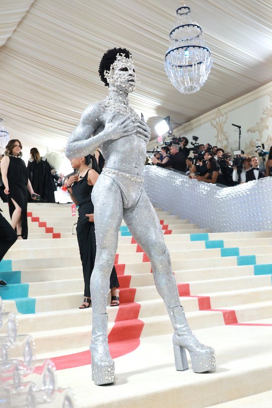 NEW YORK, NEW YORK - MAY 01: Lil Nas X attends The 2023 Met Gala Celebrating "Karl Lagerfeld: A Line Of Beauty" at The Metropolitan Museum of Art on May 01, 2023 in New York City. (