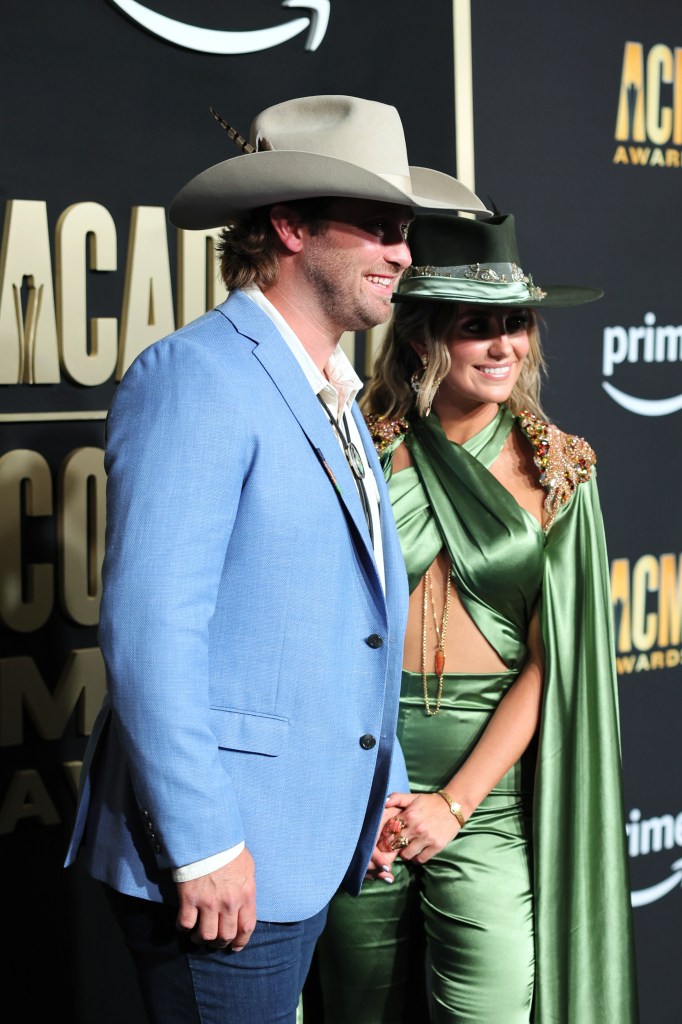 FRISCO, TEXAS - MAY 11: (L-R) Guest and Lainey Wilson attend the 58th Academy Of Country Music Awards at The Ford Center at The Star on May 11, 2023 in Frisco, Texas. 