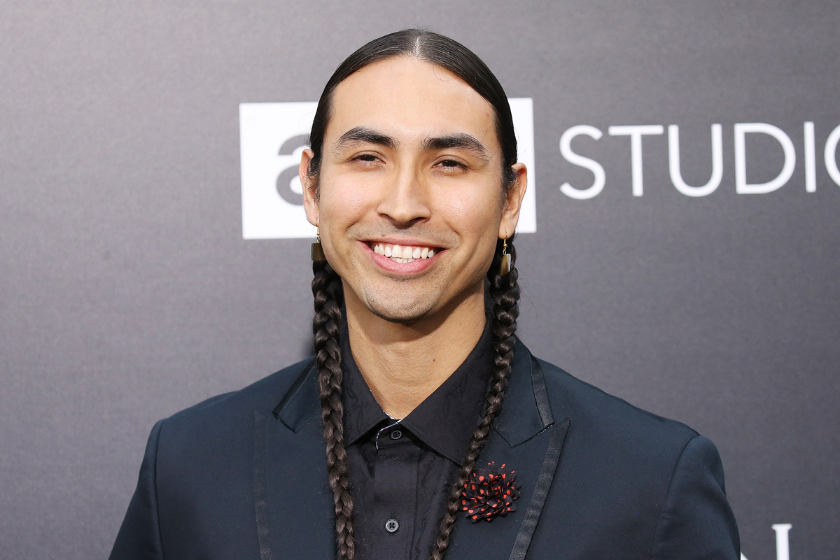 Tatanka Means arrives at the Los Angeles premiere of AMC's "The Son" held at ArcLight Hollywood on April 3, 2017 in Hollywood, California
