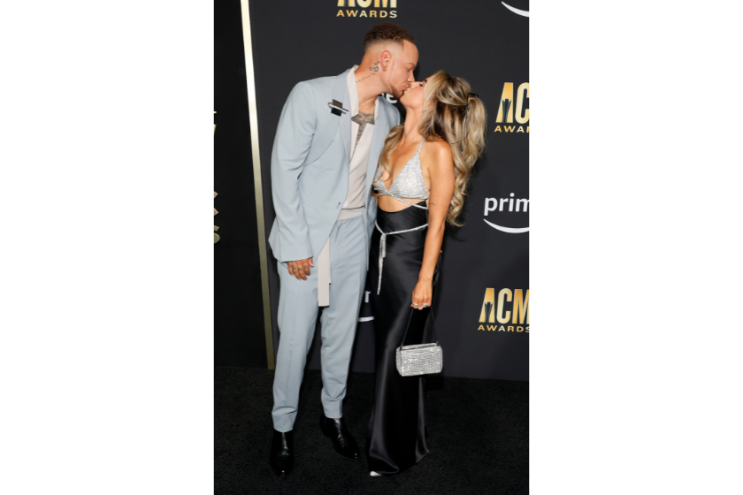 Kane Brown and Katelyn Jae Brown attend the 58th Academy Of Country Music Awards at The Ford Center at The Star on May 11, 2023 in Frisco, Texas