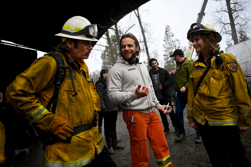 Billy Burke, Max Thieriot, and Diane Farr in 'Fire Country'