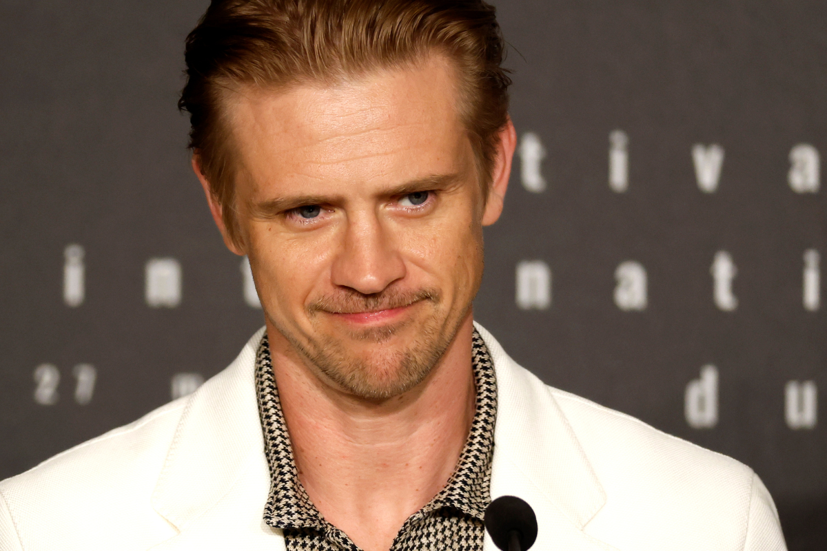 Boyd Holbrook attends the "Indiana Jones and the Dial of Destiny" press conference at the 76th annual Cannes film festival at Palais des Festivals on May 19, 2023 in Cannes, France