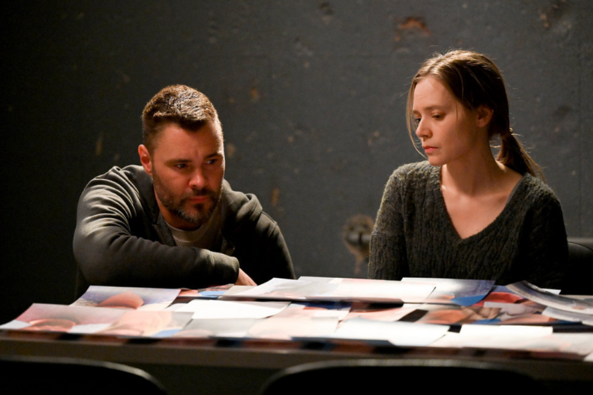 Patrick John Flueger as Adam Ruzek, Caitlin Mehner as Samantha Beck