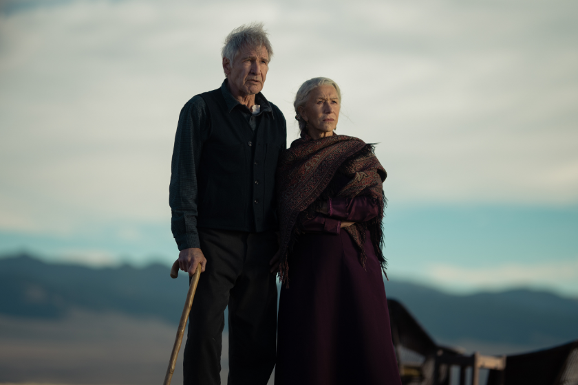 Harrison Ford and Helen Mirren as Jacob and Cara Dutton in 1923. (Christopher Saunders/Paramount+)