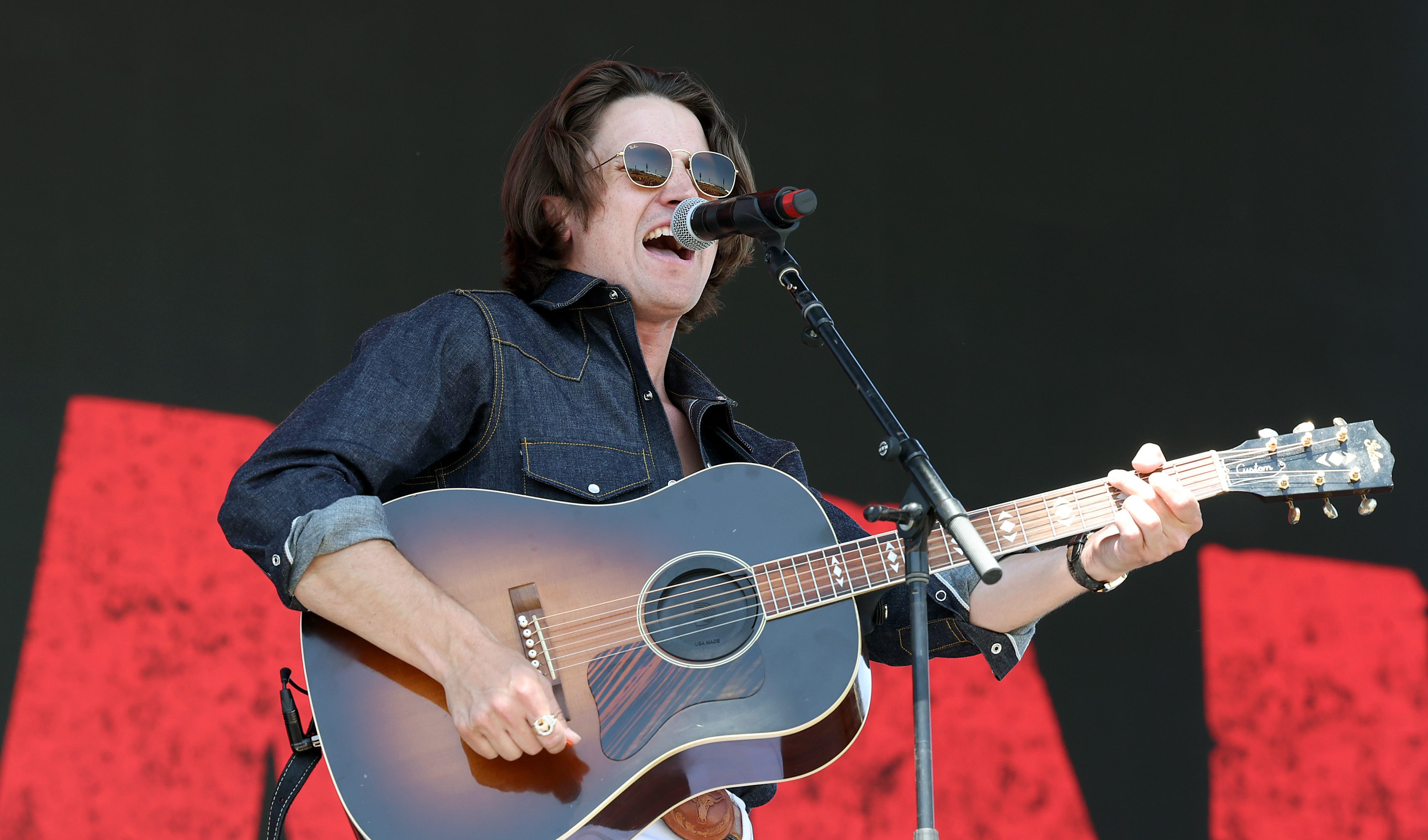 INDIO, CALIFORNIA - APRIL 28: Drake Milligan performs onstage during Day 1 of the 2023 Stagecoach Festival on April 28, 2023 in Indio, California.