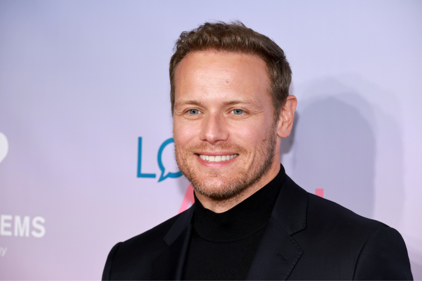 Sam Heughan attends the "Love Again" New York Screening at AMC Lincoln Square Theater on May 03, 2023 in New York City