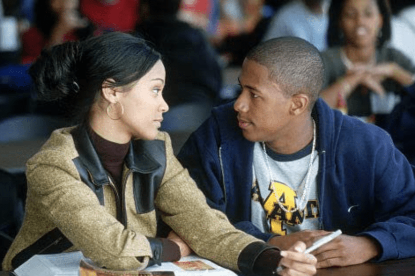 Nick Cannon and Zoe Saldana in Drumline (2002)