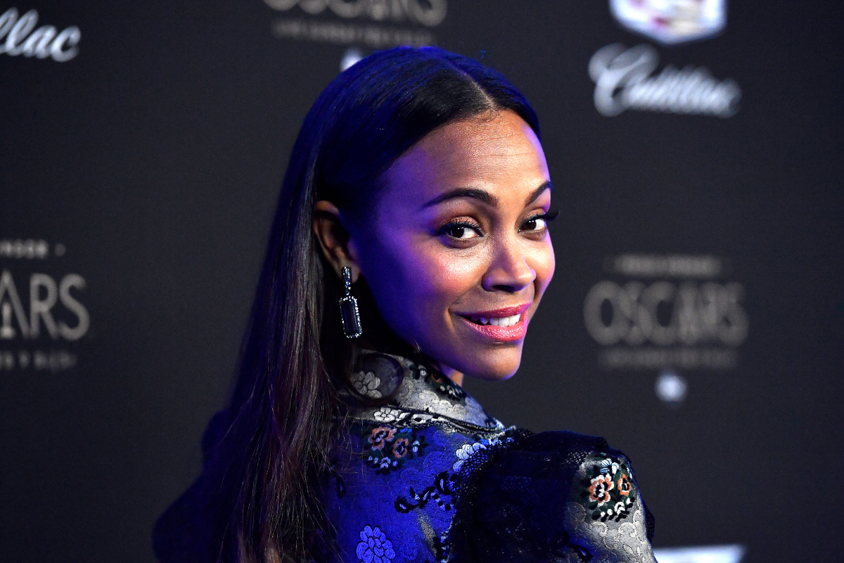 Zoe Saldana attends Cadillac Celebrates The 92nd Annual Academy Awards at Chateau Marmont on February 06, 2020 in Los Angeles, California