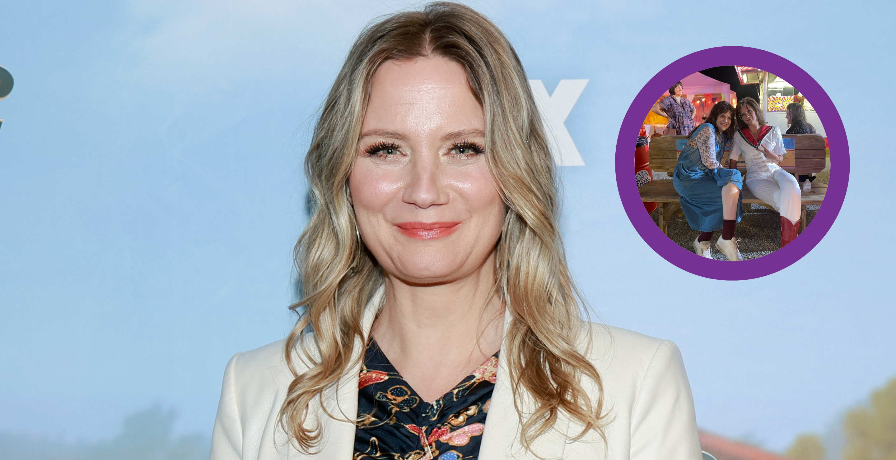 Jennifer Nettles attends Fox's "Farmer Wants A Wife" series premiere at NeueHouse Madison Square on March 08, 2023 in New York City. / Jennifer Nettles and Kristen Johnston on set of "The Righteous Gemstones"