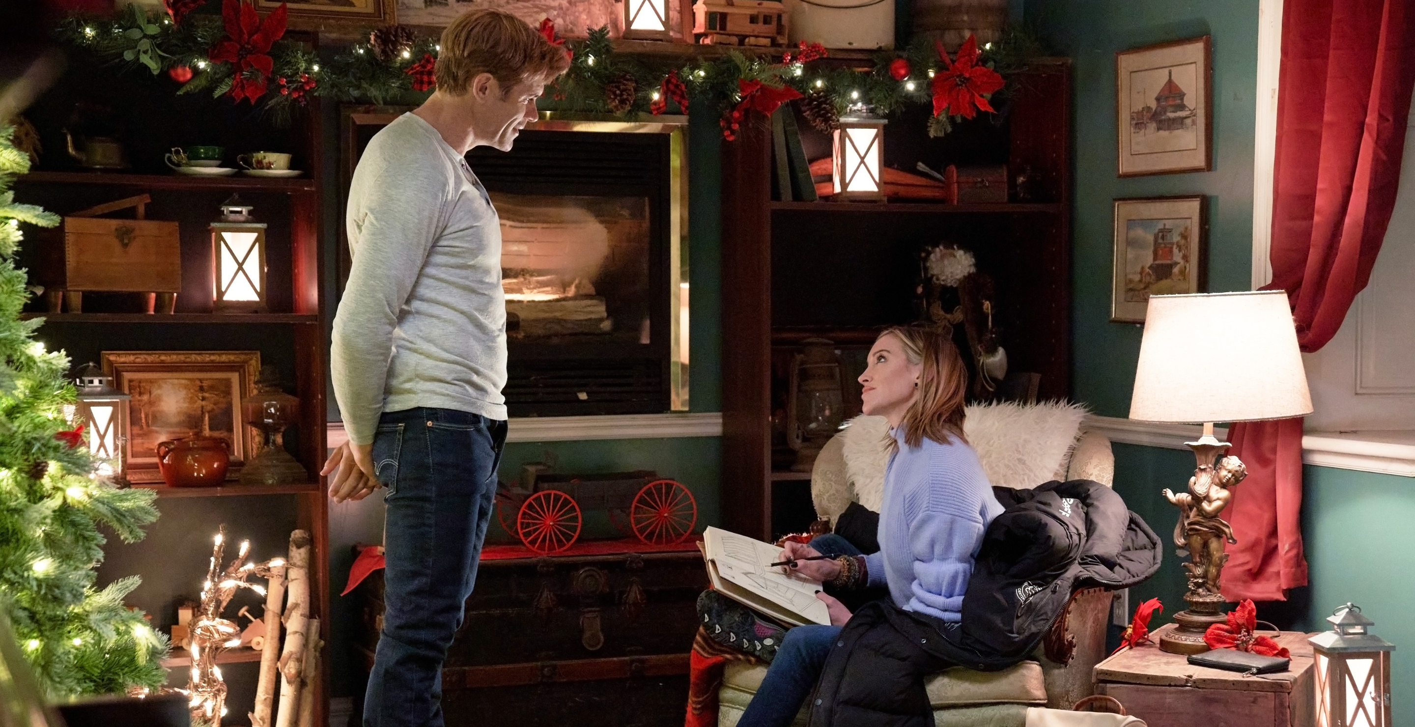 Stephen Huszar, Katie Cassidy in Hallmark's 'A Royal Christmas Crush'